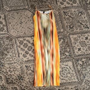 Multicolor Striped Maxi Dress
